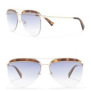 NWT Marc Jacobs 61mm Aviator Sunglasses 0086-1V